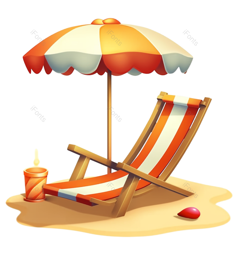 元素图片,立体元素,夏天PNG,海边免抠素材